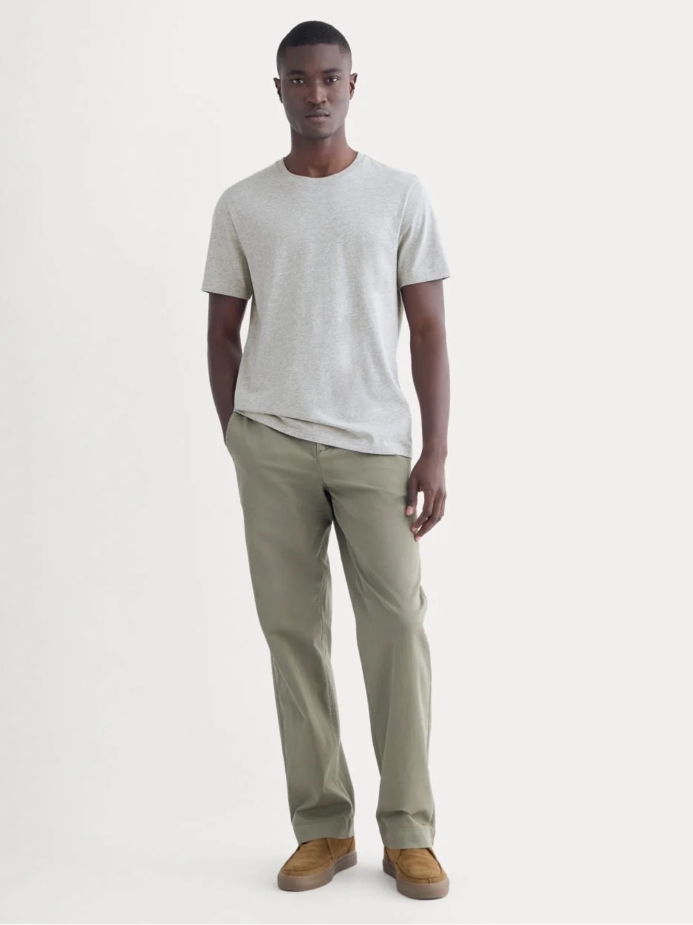 Everlane The Essential Organic Crew Uniform Heathered Grey XL NWOT - Picture 3 of 13